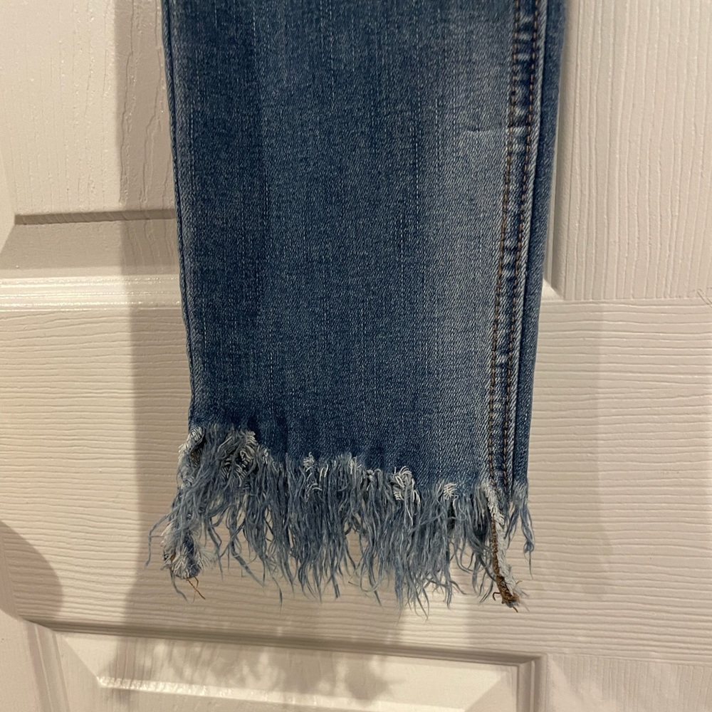 Free People Frayed Hem Distressed Skinny Jeans - Picture 3 of 8